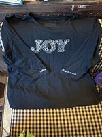 Black top showing front design