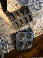 Mini loaf pan and fluted Bundt pan