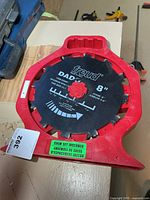 Front of Freud 8" dado blade set in red case showing label and size