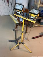 Roller stand and halogen work light full view