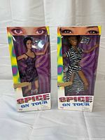 Both boxed Spice Girls dolls front view