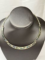 Full view of collar necklace on bust
