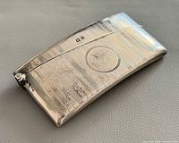 Front view of sterling silver card holder case