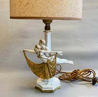 Full view of lamp with shade and cord