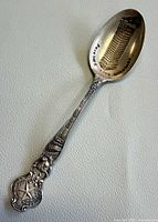 Full view of sterling silver Texas souvenir spoon