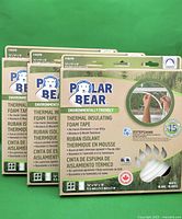 Front view of three Polar Bear foam tape packs