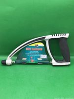 Front view of Sealey mini hacksaw on display card