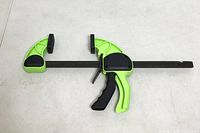 full view of clamp showing jaws and trigger handle