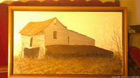 Full view of framed barn painting