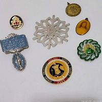 All seven religious items grouped on white background