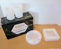 Box with four silicone molds displayed