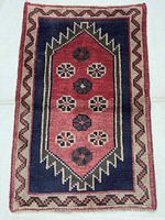 Full view of rug, showing overall design and colours
