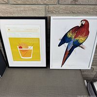 Both framed prints side by side