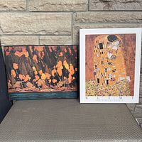 Both mounted prints side by side showing overall condition