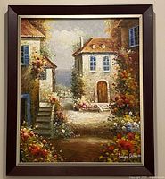 Full view of framed Evelyn Donovan painting