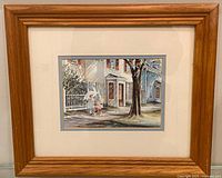 Front view of framed print showing frame, mats, and artwork