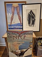 All three framed art pieces grouped together