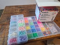 IKEA Pyssla tub and closed organisers displayed