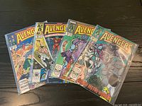 Four Avengers issues #286-289 fanned out in poly bags