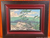 Full view of framed oilette