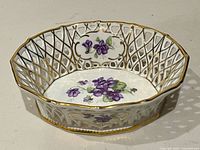 Top view showing violet motif and lattice sides