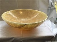 Full view of alabaster sink bowl