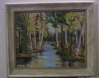 Framed oil painting showing entire artwork and frame