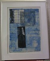 Full view of framed collage showing composition and frame