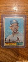 Front view of 1961 Topps #32 Ray Sadecki card in top loader