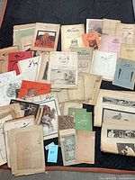 Spread of assorted periodicals laid out to show variety of covers and interior pages