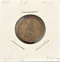 Reverse of 1899H farthing showing seated Britannia