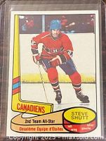 Front of Steve Shutt #89 O-Pee-Chee hockey card in sleeve