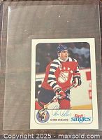 Front of Kraft Singles Chris Chelios mini card in sleeve