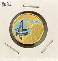 Reverse side showing colour design, year 2022 visible