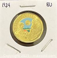 Reverse side showing colour design and date