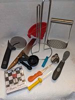Group shot of all kitchen utensils laid out