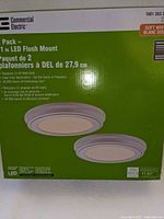 Commercial Electric two-pack box front showing 11 in LED flush mount