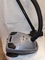 Shark canister vacuum with hose connected