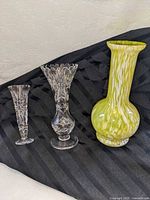 All three vases side by side for scale and design