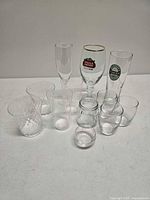 Group shot of all glassware pieces