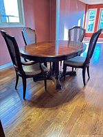 table with four chairs, overall view