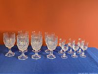 Group shot showing all goblets, counts and relative sizes