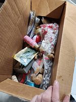 overview of box contents including assorted lure making items