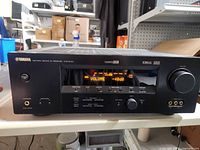 Front view showing display, controls and branding