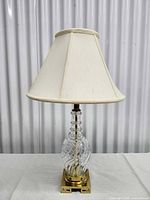 Full view of lamp with shade