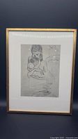 Full view of framed Picasso Mother and Child print