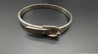 Full view of Italian 800 silver belt buckle bangle bracelet