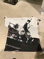 Front view of T-shirt showing full graphic design