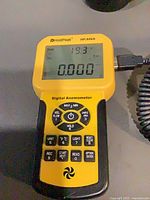 Front view of anemometer showing display and keypad