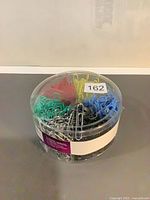 Sealed round tub showing clip colors